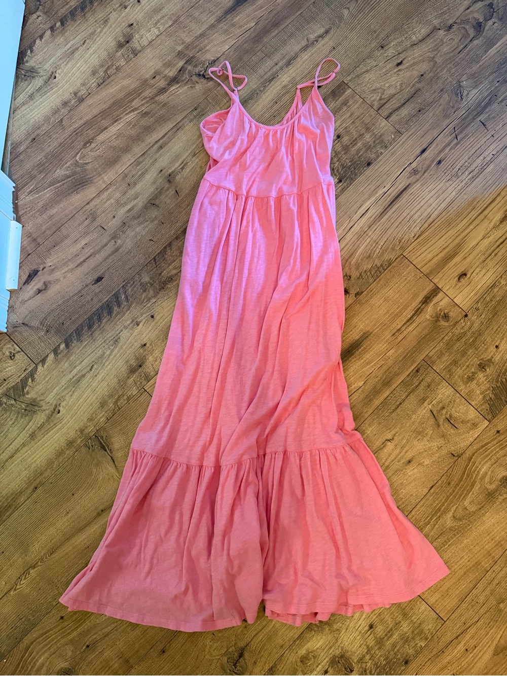 Z Supply Coral Pink Maxi Dress with Spaghetti Straps